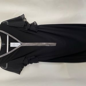JBS, midi, black dress, never worn, decorative details
